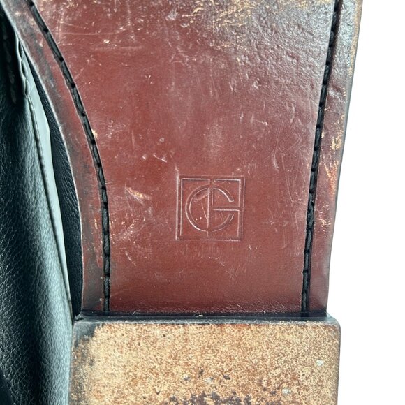 Cole Haan Men's 10D Black Brown Pebble Leather Pinch Tassel Loafers Dress Shoes - Picture 12 of 12